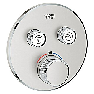 Grohe Grohtherm SmartControl Inbouwthermostaatkraan (2 st., Rond, Supersteel, Mat)