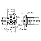 Grohe Inbouwsysteem Rapido SmartBox (Inbouwdiepte: 75 mm - 105 mm) | BAUHAUS
