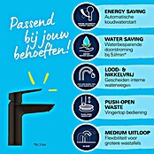 Grohe QuickFix Start Wastafelkraan M (Afvoer armatuur: 121 mm, Zwart, Mat) | BAUHAUS
