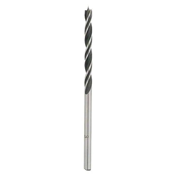 Bosch Broca para madera en espiral - 1 ud., Diámetro de la broca: 3 mm - Imagen de una broca helicoidal para madera con punta de centrado y estrías en espiral, ideal para perforaciones precisas en madera.