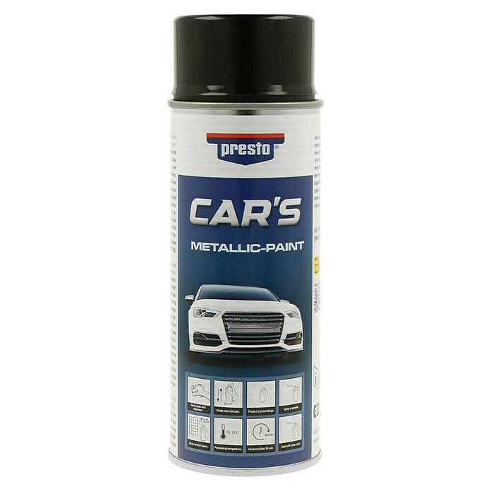 Presto Lakirni sprej Car's Metallic-Paint  (400 ml, Črna, Mat) | 2771 - Autolacke -Lacksprays/Lackstifte | BDDD - Auto-Werkstatt | BDD - Autozubehör | BD - Autozubehör | B - Werkz/Masch/Maschzubeh/Auto | BAUHAUS