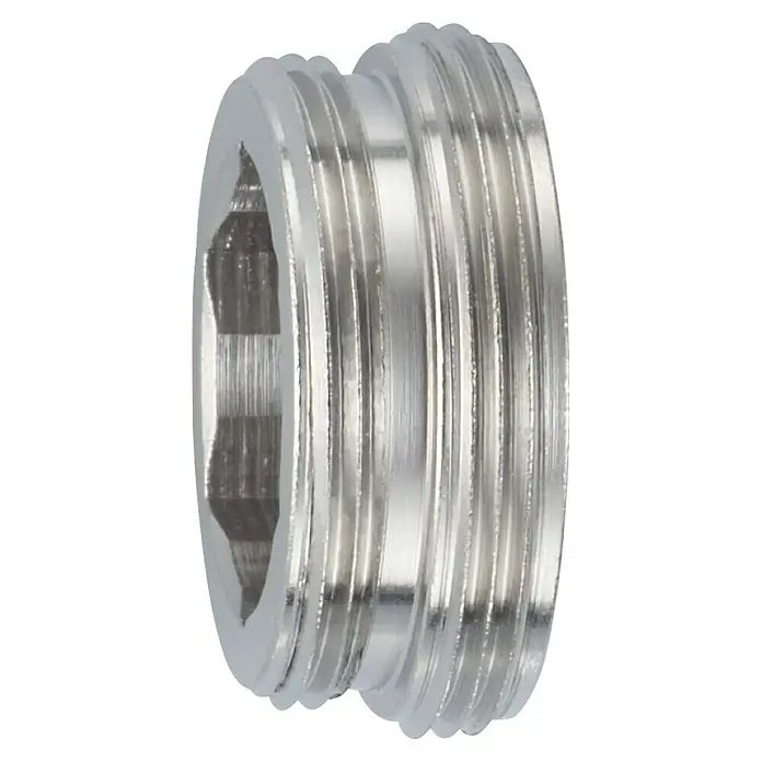 Neoperl Adapter - Passend für: Armaturen, Duschen, Gewinde: AG M22X1 X AG M24X1, 1 Stk. - Silbernes Metallgewindestück mit Innensechskantantrieb.