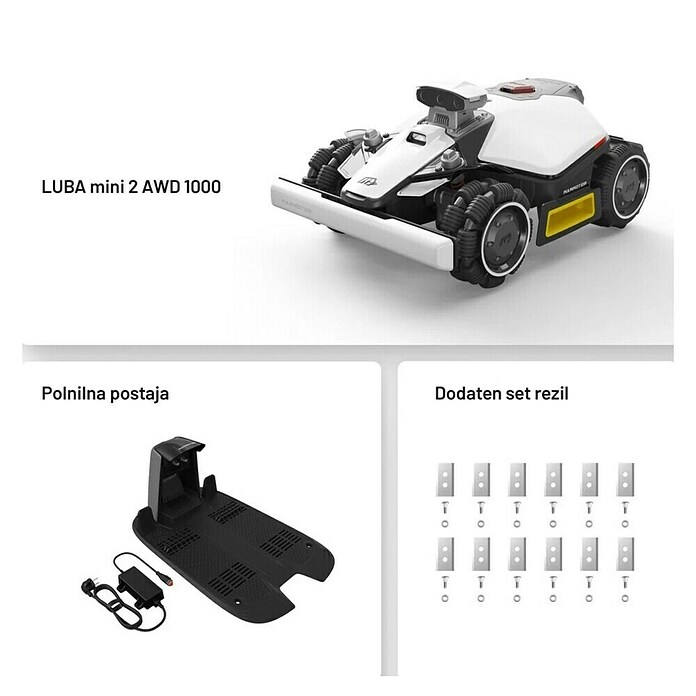Mammotion Robotska kosilica LUBA mini 2 AWD 1000  (1.000 m², Širina reza: 20 cm, Navigacija kamerom, RTK) | BAUHAUS