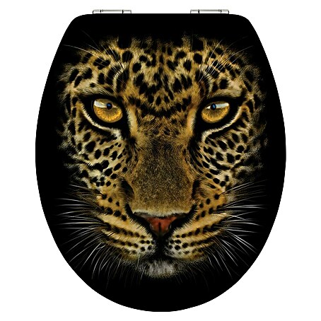 Poseidon WC-Sitz Leopard (MDF, Mehrfarbig, Mit Absenkautomatik)