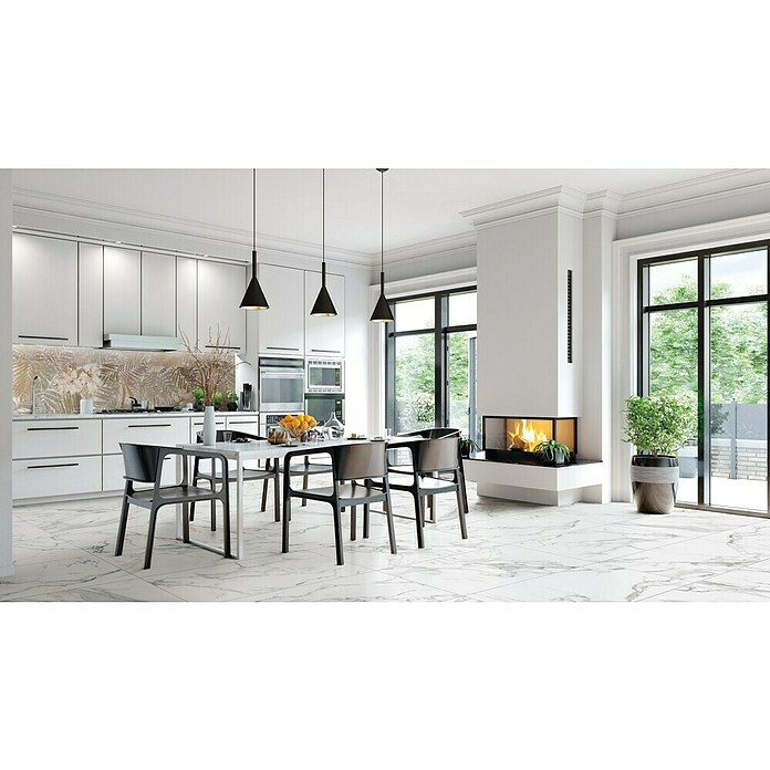 Granitogresne ploščice Silk Marble  (61 x 30,5 cm, Siva, Svilnati sijaj) | 4240 - Natursteinoptik | EAFA - Bodenfliesen | EAF - Fliesen | EA - Fliesen | E - Fliesen | BAUHAUS