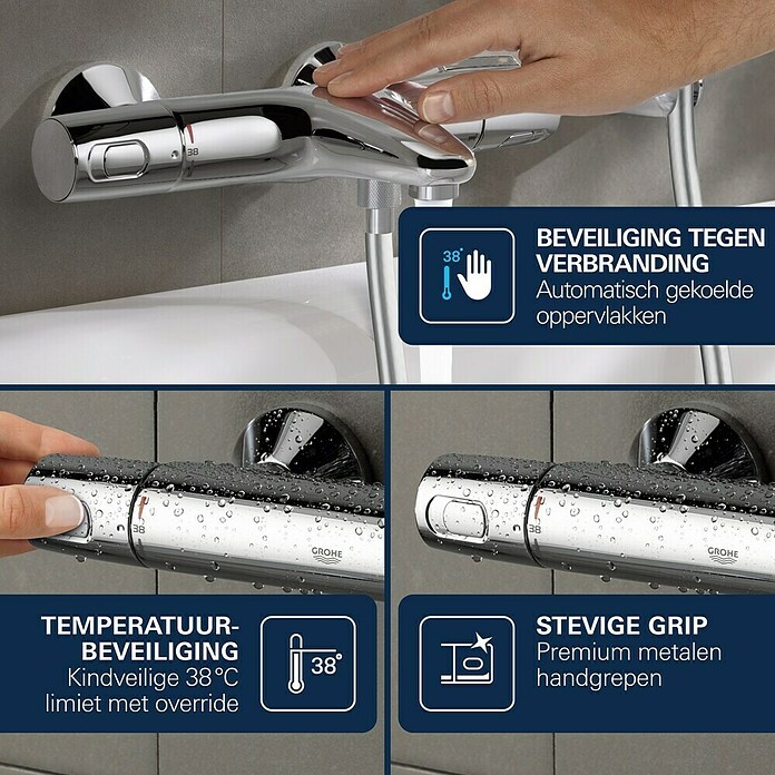 Grohe Badthermostaatkraan Precision Trend (Chroom, Glanzend) | BAUHAUS