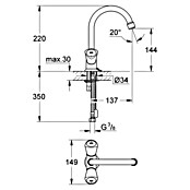 Grohe Costa Wastafelkraan S (Chroom, Glanzend) | BAUHAUS