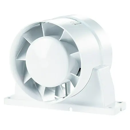 Extractor tubular de baño VKOk In-Line 125 con soporte