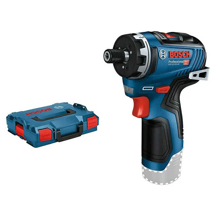 Bosch Professional AMPShare 18V Akku-Bohrschrauber-Set GSR 12V-35 HX PRO SOLO - 12 V, Ohne Akku, 35 Nm, 4 -tlg. - Blauer und schwarzer Bosch Akku-Bohrschrauber mit passendem blauem L-Boxx Koffer zur Aufbewahrung und Transport.
