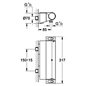 Grohe Grohtherm 2000 Douchethermostaat