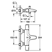 Grohe Badthermostaat (Chroom, Glanzend)