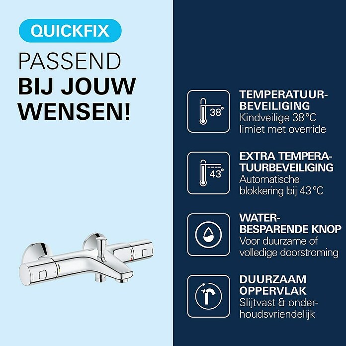 Grohe Badthermostaat (Chroom, Glanzend)
