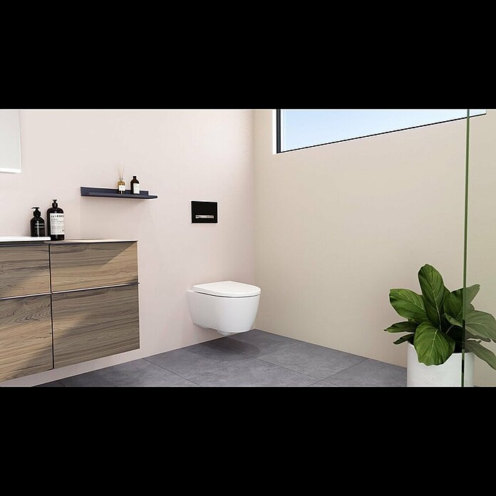 Geberit iCon Hangend Toilet Spoelrandloos Compact TurboFlush (Wit, Softclose, Met toiletzitting) | BAUHAUS