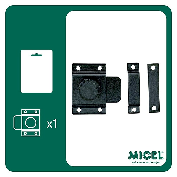 Micel Brimic Pestillo deslizante ruleta 6825 (Negro)