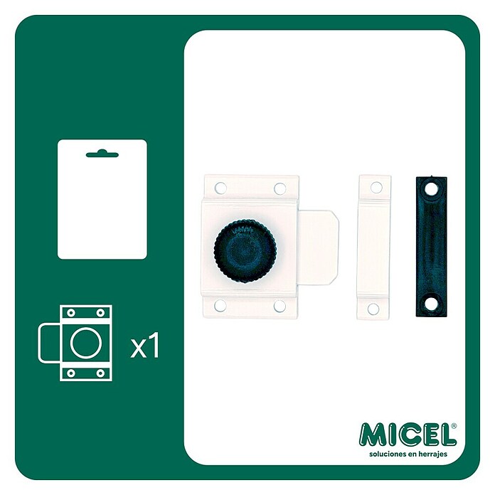 Micel Brimic Pestillo deslizante ruleta 6825 (Blanco)