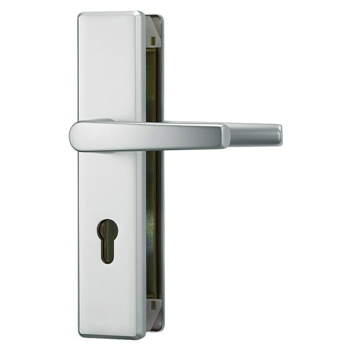 Abus Schutzbeschlag KLT512 (Wohnungsabschlusstür, Aluminium, Drücker beidseitig, Stärke Tür: 37 mm - 47 mm)