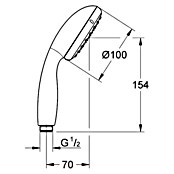 Grohe Handbrause (Anzahl Funktionen: 1, 7,3 l/min bei 3 bar, Chrom)