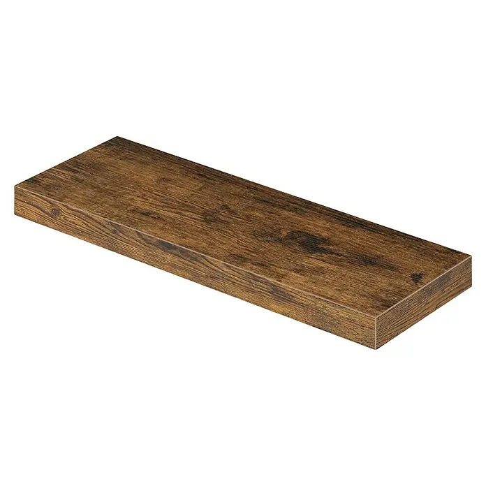 Wandboard - L x B x H: 20 mm x 60 cm x 3,8 cm, Braun - Dunkelbraunes Holzbrett mit Maserung, ideal als Regal.