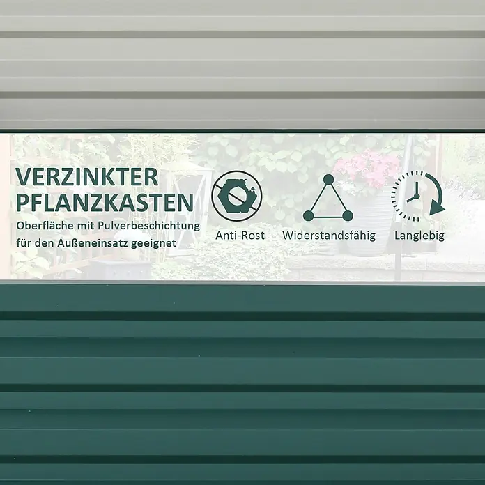 Outsunny Hochbeet mit Offenem Boden - Stahl, Dunkelgrün