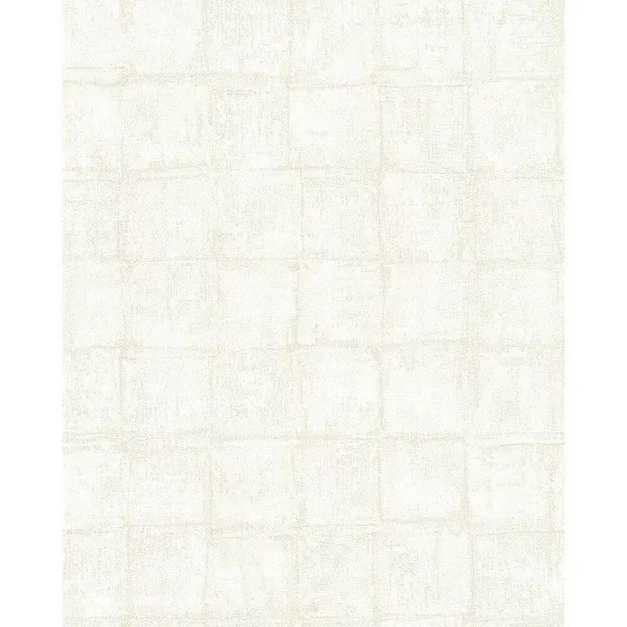 Marburg Casual Vliestapete Karomuster - Hellbeige, Grafisch, 10,05 x 0,53 m - Nahaufnahme einer quadratischen, strukturierten Tapete in einem hellen Farbton, ideal für Wanddekorationen und Innenarchitektur.