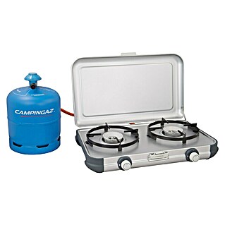 Campingaz Placa de gas Kitchen 2 (2 quemadores, 2.000 W, L x An x Al: 35 x 49 x 10 cm)