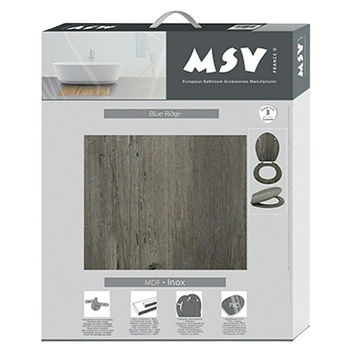 Tapa de WC Blue ridge (MDF, Natural oscuro, Sin caída amortiguada) | BAUHAUS
