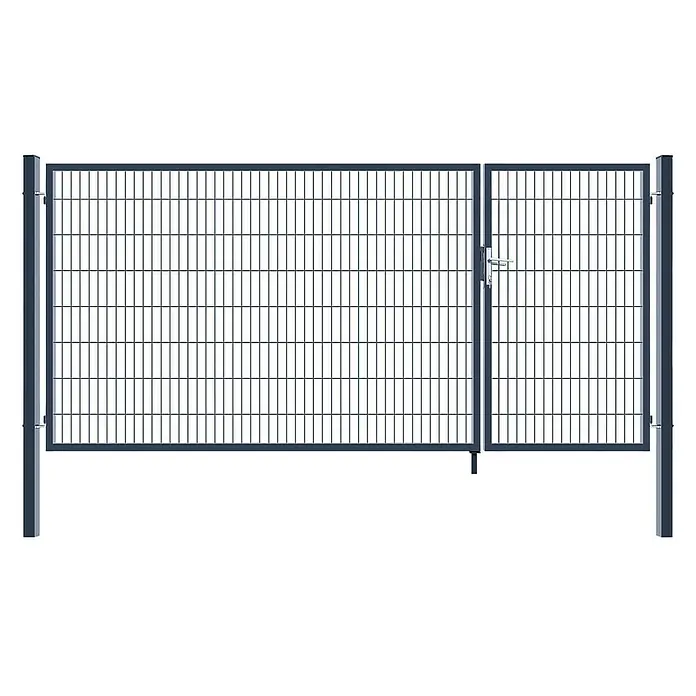 Home Deluxe Gartentor ADITUS - Farbe: Anthrazit, Größe: 160 x 350 cm - 350 x 160 cm, Anthrazit, Stahl