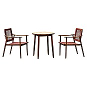 Set balkonskega pohištva Lina  (3 -del., Akacijev les in vrv, Rjava) | 8302 - Sonstige Möbel | ICAF - Sommermöbel individual | ICA - Sommermöbel | IC - Freizeit im Garten | I - Stadtgarten | BAUHAUS