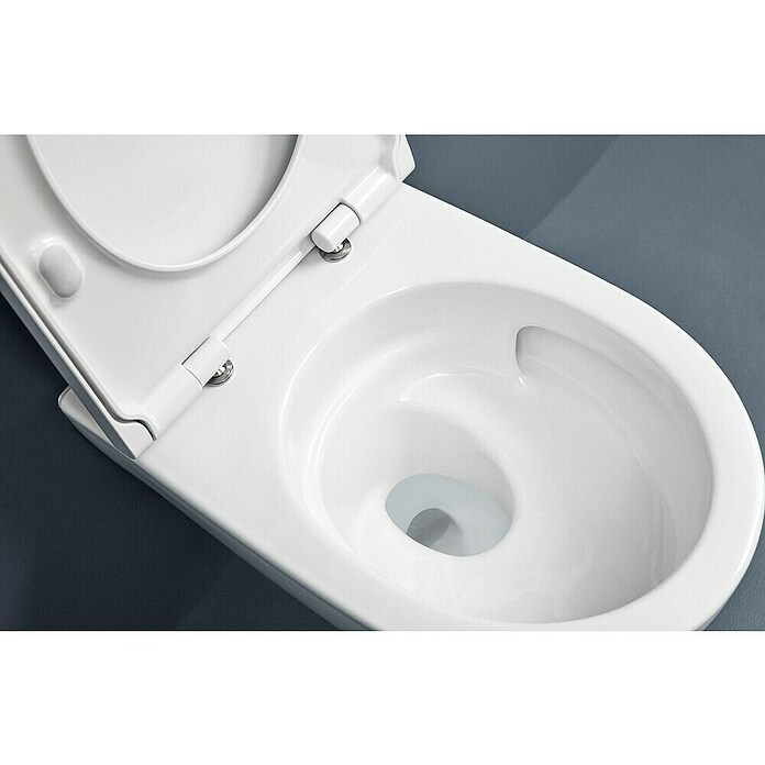 Geberit iCon Hangend Toilet Spoelrandloos Compact TurboFlush (Wit, Softclose, Met toiletzitting) | BAUHAUS