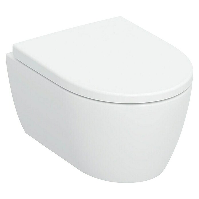 Geberit iCon Hangend Toilet Spoelrandloos Compact TurboFlush (Wit, Softclose, Met toiletzitting) | BAUHAUS