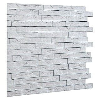 Palram - Innovera Décor Wandpaneel Mauersteinoptik (Weiß, 61 x 61 cm)