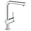 Grohe Spültischarmatur Minta (L-Auslauf, Chrom, Glänzend, Ausziehbar) | BAUHAUS