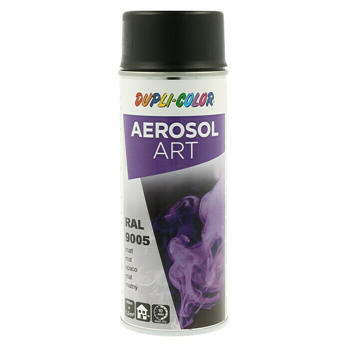 Dupli-Color Aerosol Art Sprühlack RAL 9005 (Matt, 400 ml, Tiefschwarz)