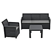 Shaf Conjunto de muebles Maya (3 pzs., Polipropileno, Negro) | BAUHAUS