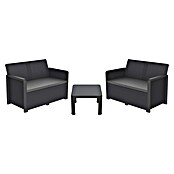 Shaf Conjunto de muebles Maya (3 pzs., Polipropileno, Negro) | BAUHAUS