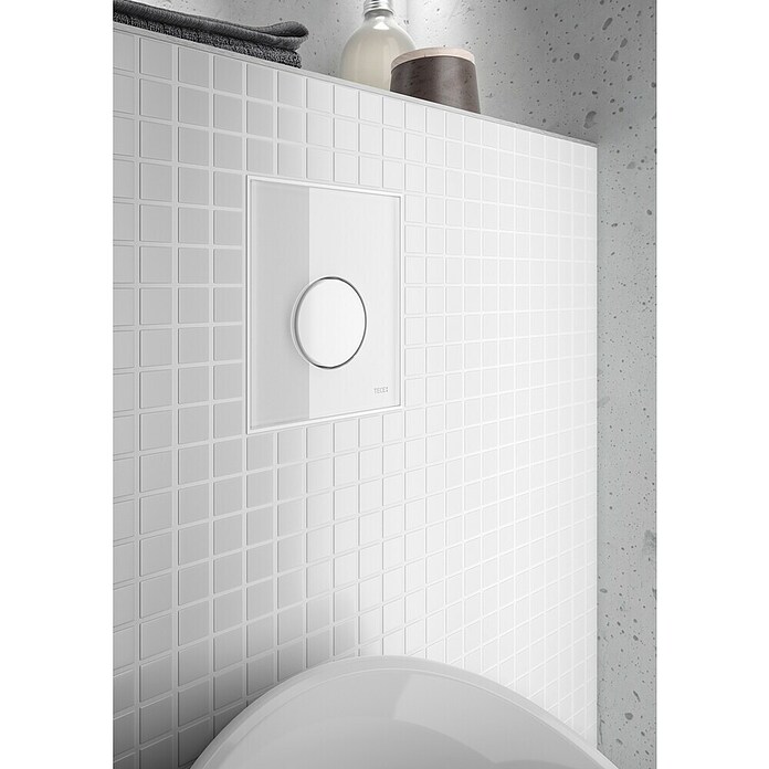 Tece Urinal-Betätigungsplatte Loop (Weiß, Spülung: 1-Mengen-Spülung)