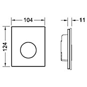 Tece Urinal-Betätigungsplatte Loop (Weiß, Spülung: 1-Mengen-Spülung)