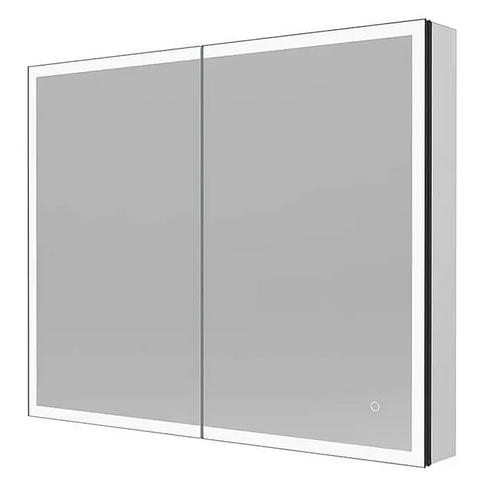 Home Deluxe Lichtspiegel EVE - Farbe: Schwarz, Größe: 100 x 80 cm - 