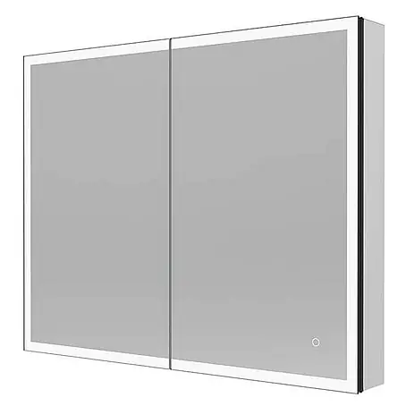 Home Deluxe  Lichtspiegel EVE - Farbe: Schwarz, Größe: 100 x 80 cm