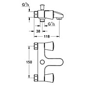 Grohe Costa Badkraan S (Chroom, Glanzend) | BAUHAUS