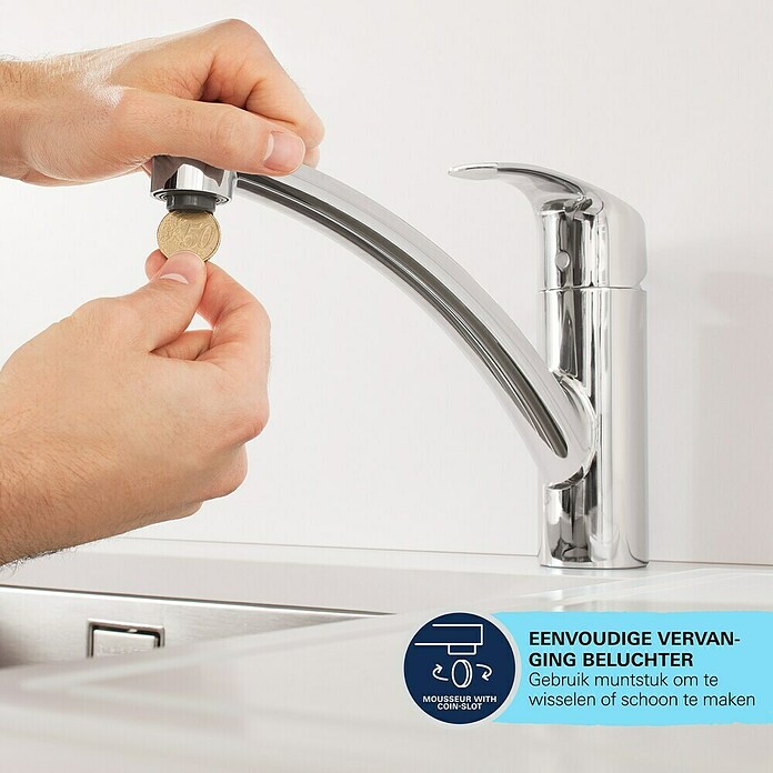 Grohe QuickFix Keukenkraan Start (Afvoer armatuur: 227 mm, Chroom, Zwenkbereik: 140 °) | BAUHAUS