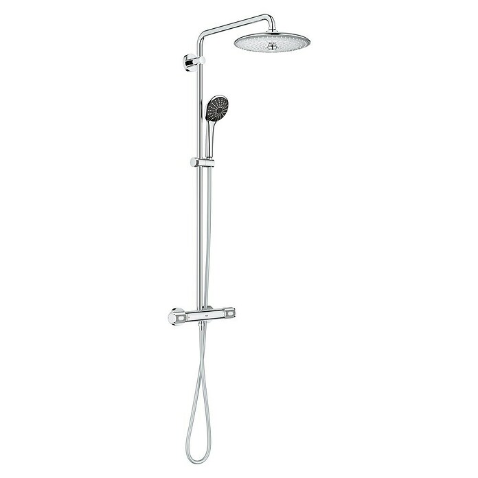 Grohe Vitalio Joy Duschsystem 260 (Mit Thermostatarmatur, Lochabstand: 100,5 cm, Anzahl Strahlarten: 3 Stk., Chrom) | BAUHAUS