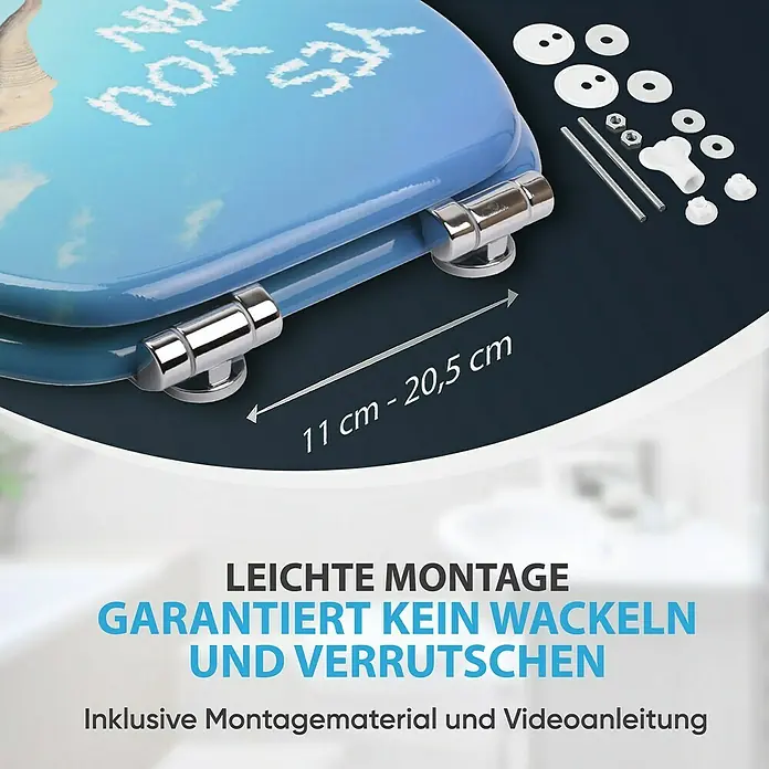 SANILO WC-Sitz Yes you can mit Absenkautomatik - MDF, Blau, Mit Absenkautomatik