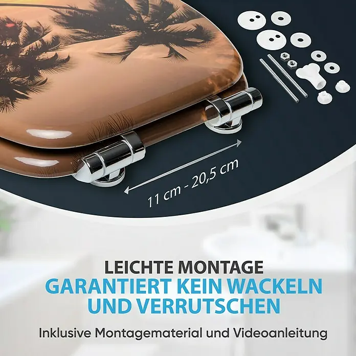 SANILO WC-Sitz Summer mit Absenkautomatik - MDF, Orange, Mit Absenkautomatik