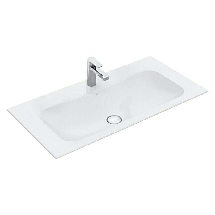 Villeroy & Boch Finion Einbauwaschbecken (120 x 50 cm, Ohne Überlaufloch, Mit schmutzabweisender Glasur, Keramik, Weiß)