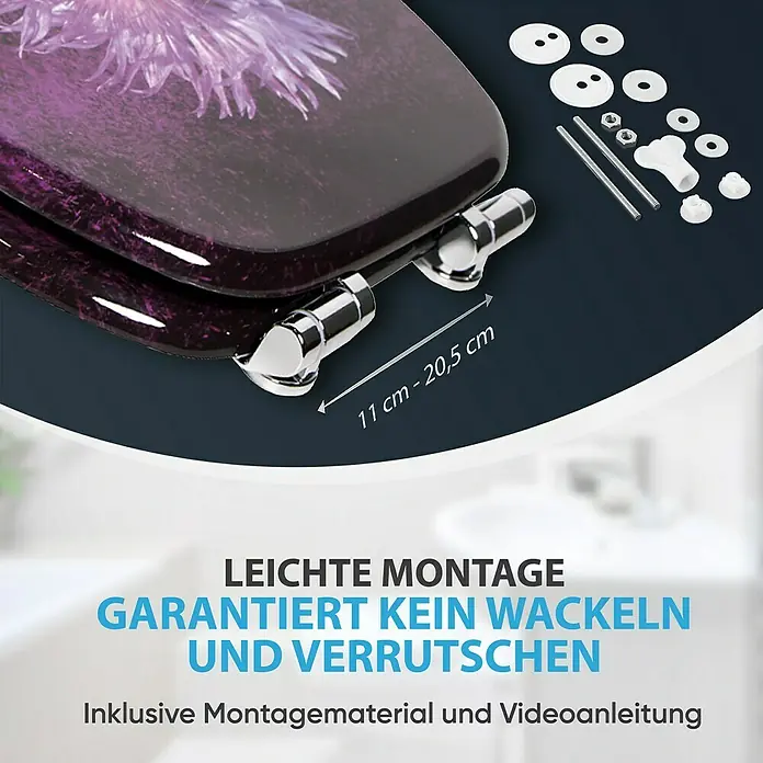 SANILO WC-Sitz Purple Dust mit Absenkautomatik - MDF, Violett, Mit Absenkautomatik