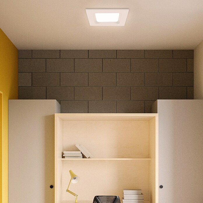 Green Tech Ugradbena LED svjetiljka  (18 W, D x Š x V: 220 x 220 x 25 mm, Bijela) | BAUHAUS