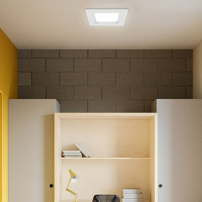 Green Tech Ugradbena LED svjetiljka  (18 W, D x Š x V: 220 x 220 x 25 mm, Bijela) | BAUHAUS