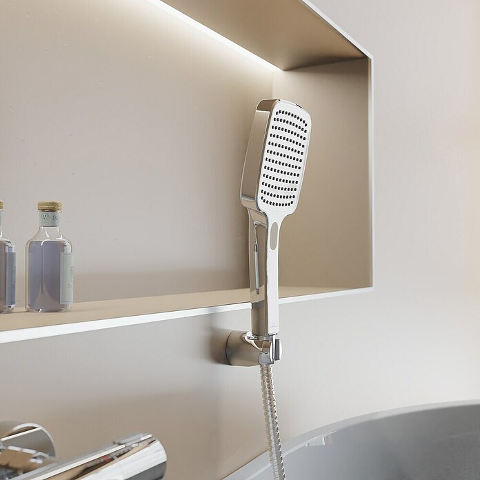 Camargue Handbrause Parma (Anzahl Funktionen: 3 Stk., Chrom/Weiß) | BAUHAUS
