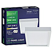 Green Tech LED panel  (18 W, D x Š x V: 210 x 210 x 40 mm, Bijela) | BAUHAUS